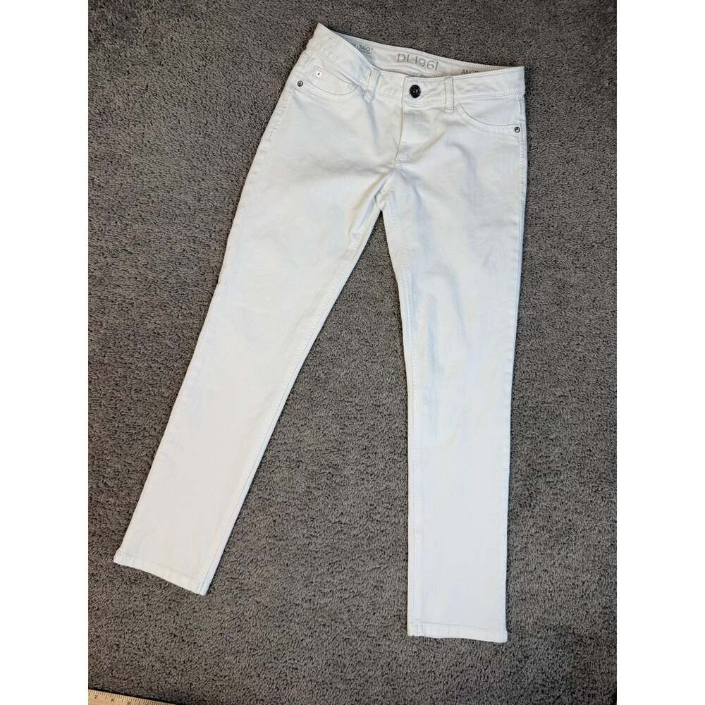 DL1961 Jeans Womens 27 White Angel Mid Rise Skinny Ankle 27 Waist 28 Inseam - Picture 2 of 11